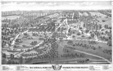 Bird's Eye View Dayton Nathional Home for Disabled Volunteer Soldiers, Montgomery County 1875